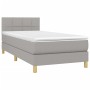 Cama box spring con colchón tela y LED gris claro 80x200 cm de , Camas y somieres - Ref: Foro24-3133669, Precio: 285,95 €, De...
