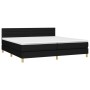 Cama box spring con colchón LED tela negro 200x200 cm de , Camas y somieres - Ref: Foro24-3133823, Precio: 587,27 €, Descuent...