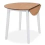 Round white MDF drop-leaf table by vidaXL, Kitchen and dining tables - Ref: Foro24-245370, Price: 147,60 €, Discount: %