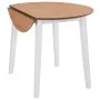 Round white MDF drop-leaf table by vidaXL, Kitchen and dining tables - Ref: Foro24-245370, Price: 147,60 €, Discount: %