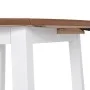 Round white MDF drop-leaf table by vidaXL, Kitchen and dining tables - Ref: Foro24-245370, Price: 147,60 €, Discount: %