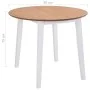 Round white MDF drop-leaf table by vidaXL, Kitchen and dining tables - Ref: Foro24-245370, Price: 147,60 €, Discount: %
