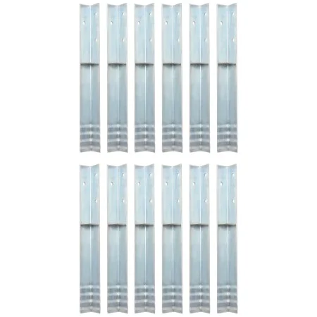 Ground anchor L shape 12 units galvanized steel 5x5x50 cm by vidaXL, DIY accessories - Ref: Foro24-142302, Price: 93,00 €, Di...