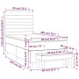 Cama box spring con colchón terciopelo azul oscuro 90x200 cm de , Camas y somieres - Ref: Foro24-3137885, Precio: 381,07 €, D...