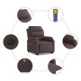 Sillón masaje eléctrico reclinable elevable tela marrón oscuro en Sillones | Comprar online en Foru.es
