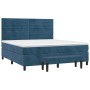 Cama box spring con colchón terciopelo azul oscuro 180x200 cm de , Camas y somieres - Ref: Foro24-3137921, Precio: 651,19 €, ...