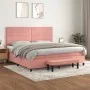 Boxspringbett mit rosa Samtmatratze 200x200 cm von , Betten und Lattenroste - Ref: Foro24-3137928, Preis: 683,19 €, Rabatt: %