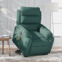 Sillón masaje eléctrico reclinable elevable tela verde oscuro en Sillones | Comprar online en Foru.es