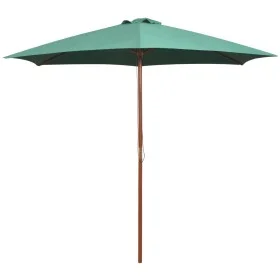 Sombrilla con palo de madera 270x270 cm verde de vidaXL, Sombrillas - Ref: Foro24-42961, Precio: 66,61 €, Descuento: %