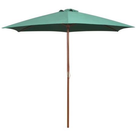 Sombrilla con palo de madera 270x270 cm verde de vidaXL, Sombrillas - Ref: Foro24-42961, Precio: 71,20 €, Descuento: %