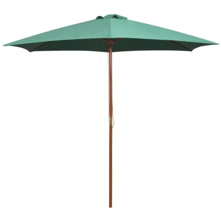 Sombrilla con palo de madera 270x270 cm verde de vidaXL, Sombrillas - Ref: Foro24-42961, Precio: 66,61 €, Descuento: %