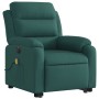 Sillón masaje eléctrico reclinable elevable tela verde oscuro en Sillones | Comprar online en Foru.es