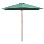 Sombrilla con palo de madera 270x270 cm verde de vidaXL, Sombrillas - Ref: Foro24-42961, Precio: 71,20 €, Descuento: %