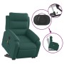 Sillón masaje eléctrico reclinable elevable tela verde oscuro en Sillones | Comprar online en Foru.es