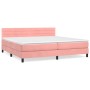 Cama box spring con colchón terciopelo rosa 200x200 cm de , Camas y somieres - Ref: Foro24-3141388, Precio: 540,60 €, Descuen...