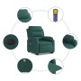 Sillón masaje eléctrico reclinable elevable tela verde oscuro en Sillones | Comprar online en Foru.es