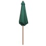 Sombrilla con palo de madera 270x270 cm verde de vidaXL, Sombrillas - Ref: Foro24-42961, Precio: 71,20 €, Descuento: %