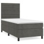Cama box spring con colchón terciopelo gris oscuro 90x190 cm de , Camas y somieres - Ref: Foro24-3143056, Precio: 308,63 €, D...