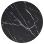 Black and gold marble tempered glass side table 45 cm by , Side tables - Ref: Foro24-331663, Price: 60,05 €, Discount: %