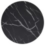 Mesa auxiliar vidrio templado mármol negro y dorado 45 cm de , Mesas auxiliares - Ref: Foro24-331663, Precio: 46,80 €, Descue...