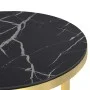 Black and gold marble tempered glass side table 45 cm by , Side tables - Ref: Foro24-331663, Price: 60,05 €, Discount: %