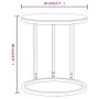 Black and gold marble tempered glass side table 45 cm by , Side tables - Ref: Foro24-331663, Price: 60,05 €, Discount: %