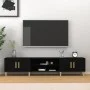 Mueble de TV madera contrachapada negro 180x31,5x40 cm de , Muebles TV - Ref: Foro24-816257, Precio: 106,43 €, Descuento: %