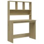 Escritorio con estantes contrachapada roble Sonoma 102x45x148cm de , Escritorios - Ref: Foro24-823003, Precio: 80,74 €, Descu...