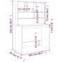 Escritorio con estantes contrachapada roble Sonoma 102x45x148cm de , Escritorios - Ref: Foro24-823003, Precio: 80,74 €, Descu...