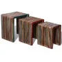 Stackable table set 3 units colored recycled teak by , Side tables - Ref: Foro24-241717, Price: 130,93 €, Discount: %