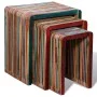 Stackable table set 3 units colored recycled teak by , Side tables - Ref: Foro24-241717, Price: 130,93 €, Discount: %