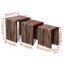Juego de mesas apilables 3 unidades teca reciclada de colores de , Mesas auxiliares - Ref: Foro24-241717, Precio: 143,53 €, D...