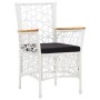 Juego de comedor de jardín 5 piezas ratán sintético blanco de , Conjuntos de jardín - Ref: Foro24-45998, Precio: 510,21 €, De...