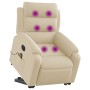 Sillón de masaje eléctrico reclinable elevable tela crema en Sillones | Comprar online en Foru.es