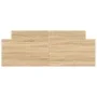 Bed frame with Sonoma oak headboard and footboard 135x190 cm by , Beds and slatted bases - Ref: Foro24-3203791, Price: 136,19...
