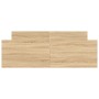 Estructura de cama con cabecero piecero roble Sonoma 135x190 cm de , Camas y somieres - Ref: Foro24-3203791, Precio: 138,24 €...