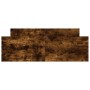 Estructura de cama con cabecero piecero roble ahumado 135x190cm de , Camas y somieres - Ref: Foro24-3203793, Precio: 147,52 €...