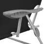 Sun lounger with black steel awning by vidaXL, Loungers - Ref: Foro24-42932, Price: 96,38 €, Discount: %