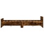 Estructura de cama con cabecero piecero roble ahumado 135x190cm de , Camas y somieres - Ref: Foro24-3203793, Precio: 147,52 €...