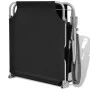Sun lounger with black steel awning by vidaXL, Loungers - Ref: Foro24-42932, Price: 96,38 €, Discount: %