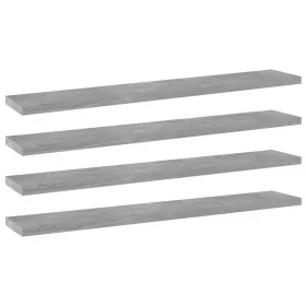 Estante estantería 4uds contrachapada gris hormigón 60x10x1,5cm de , Estanterías - Ref: Foro24-805210, Precio: 14,85 €, Descu...