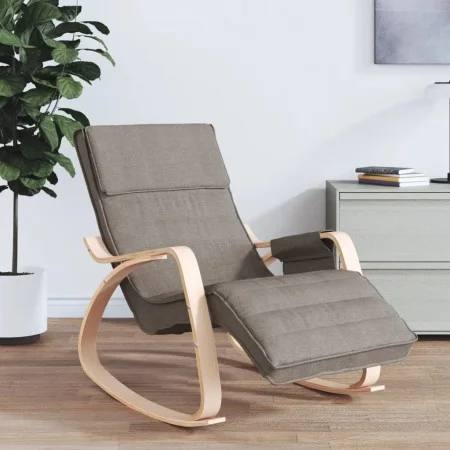 Silla mecedora de tela gris taupe de , Mecedoras - Ref: Foro24-351079, Precio: 138,71 €, Descuento: %