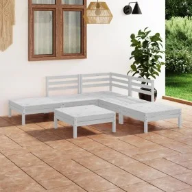 Juego de muebles de jardín 6 piezas madera maciza pino blanco de , Conjuntos de jardín - Ref: Foro24-3082643, Precio: 281,37 ...