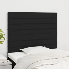 Cabeceros 2 unidades de tela negro 100x5x78/88 cm de , Cabeceros y pies de cama - Ref: Foro24-3116464, Precio: 51,12 €, Descu...