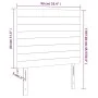 Headboards 2 units of dark gray velvet 90x5x78/88 cm by , Headboards and footboards - Ref: Foro24-3116509, Price: 46,50 €, Di...