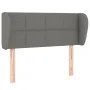 Kopfteil aus dunkelgrauem Stoff, 93 x 23 x 78/88 cm von , Kopf- und Fußteile - Ref: Foro24-3117127, Preis: 54,62 €, Rabatt: %