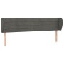 Cabecero de terciopelo gris oscuro 183x23x78/88 cm de , Cabeceros y pies de cama - Ref: Foro24-3117345, Precio: 59,53 €, Desc...