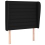 Cabecero con orejas de tela negro 93x23x118/128 cm de , Cabeceros y pies de cama - Ref: Foro24-3118080, Precio: 78,36 €, Desc...