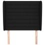 Cabecero con orejas de tela negro 93x23x118/128 cm de , Cabeceros y pies de cama - Ref: Foro24-3118080, Precio: 78,36 €, Desc...