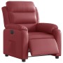 Sillón reclinable eléctrico de cuero sintético rojo tinto en Sillones | Comprar online en Foru.es